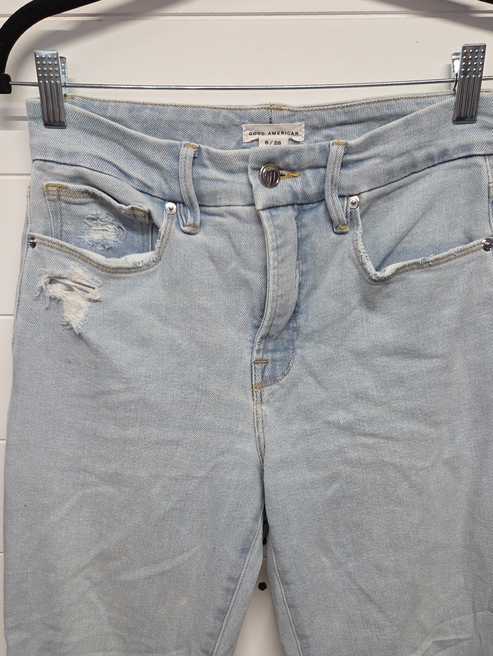 Good American Jeans Sowms Size 6 Light Denim - Picture 2 of 7